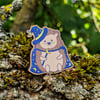 Hedgehog pin, Wizard pin, Hedgehog gift, Hedgehog jewellery