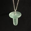 Bottle stopper beach glass pendant