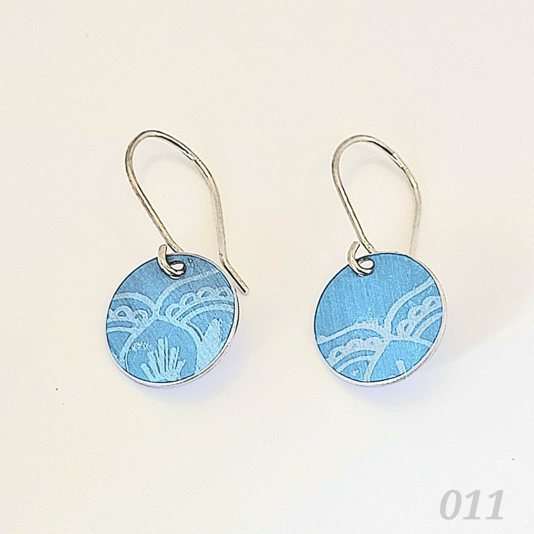 011 - Handmade Aluminium and Silver Reversible Earrings