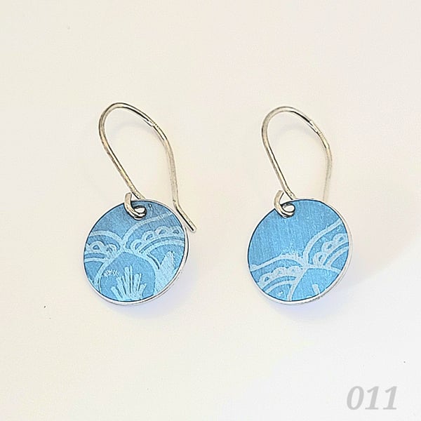 011 - Handmade Aluminium and Silver Reversible Earrings