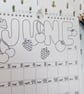 2027 Personalised Colouring Wall Calendar with Journal Prompts - Image 5