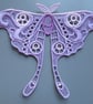 Luna Moth Embroidered Lace Applique