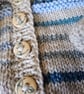  Designer Hand Knitted Baby Cardigan with Merino Wool 3-6 months size - Image 8