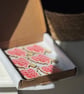 6 Wedding Favours Flowers Wooden Hanging Ornaments or Keyrings floral - Image 2