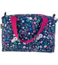 Large wash bag in Liberty cotton, floral toiletries bag with handles and pocket. - Image 6