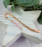 Bookmark, Forged and Stamped Copper, Rose Quartz and Moonstone