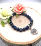 Lapis Lazuli Bracelet with Tree of Life Charm. Free UK Postage