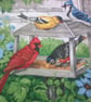 Cat at the Window Watching the Birds in the Garden Fabric Shopping Bag - Image 6