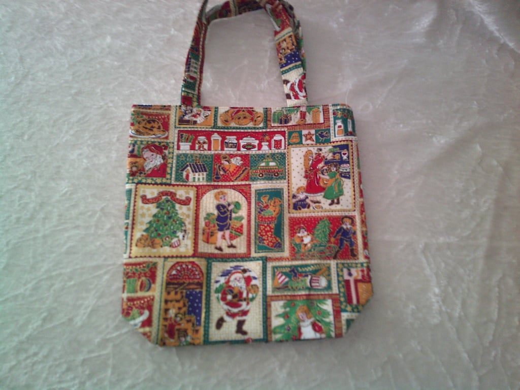 Christmas Themed Squares Large Gift Bag