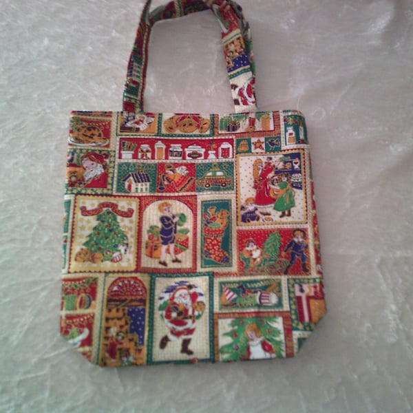 Christmas Themed Squares Large Gift Bag