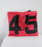 Red Upcycled Sailcloth Shoulder Bag – Large Lightweight Beach Tote - Image 1