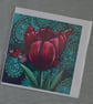 Nouveau Paisley Tulip Design Greeting Card - Image 2