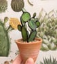 Stained Glass Cactus Succulent in Terracotta Pot, Plant Your Own Succulent Kit - Image 7