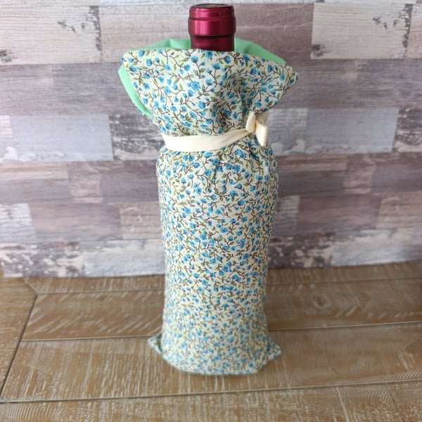 Floral bottle gift bag
