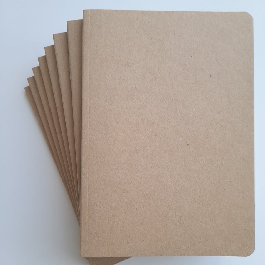 A5 sketchbook with cream pages for doodling and drawing, and a kraft card cover