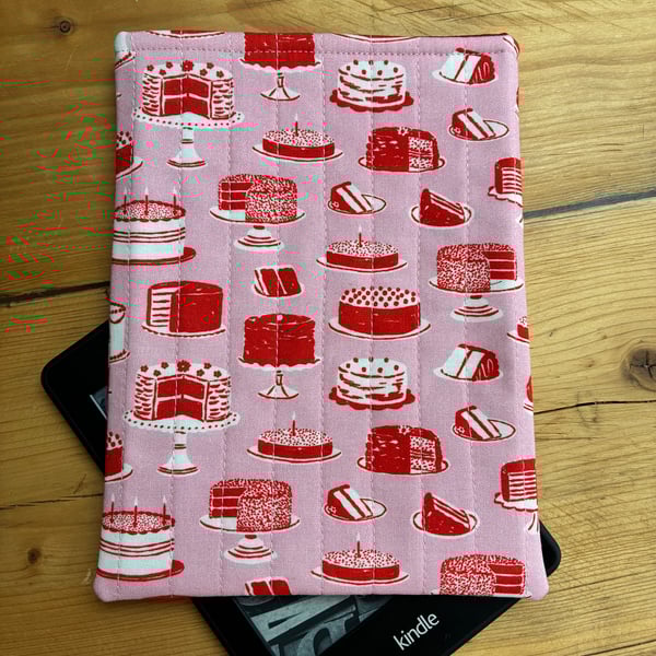Cakes With Candles Print Quilted Fabric Sleeve For 6 Inch Kindle Paperwhite 