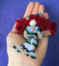 Tiny Mermaid Doll Hanging Decoration, Sea Themed Mermaid Gift, Red Hair