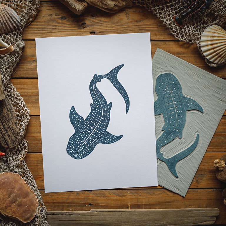 Whale shark print 15x11"