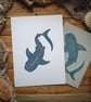 Whale shark print 15x11"