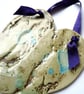 Ceramic Heart Plaque with Purple Ribbon - Image 2
