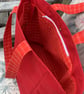 Lovely red water resistant bag, shoulder straps, reinforced base. - Image 3