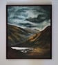 Loch Ness, Scottish highlands original painting, framed painting
