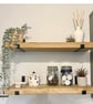 Rustic Reclaimed Timber Shelves with Heavy Duty Up Metal Brackets, Handmade 