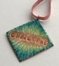 Personalised 'Name' Enamelled Copper Christmas Decoration - Image 6