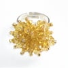 Beautiful Yellow Crystal Bead Ring