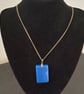 'Naomi' Blue Rectangle Pendant - Image 2