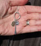 Sterling Silver Sea Glass Cluster Pendant Necklace, Recycled Materials - Image 10