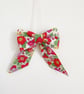 Handmade Liberty Fabric Decorative Hanging Bow – Betsy Red