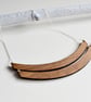 Double Arc Wooden Necklace - Image 1