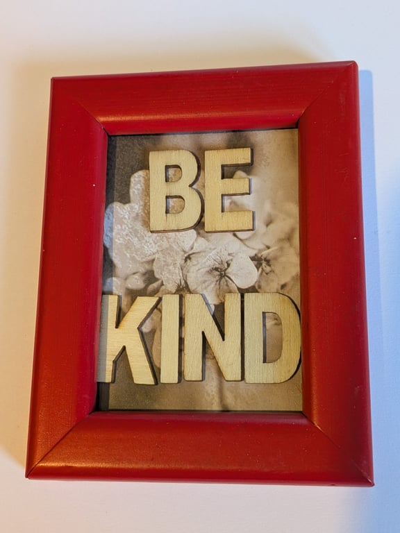 Small Red Frame with Inspirational Quote