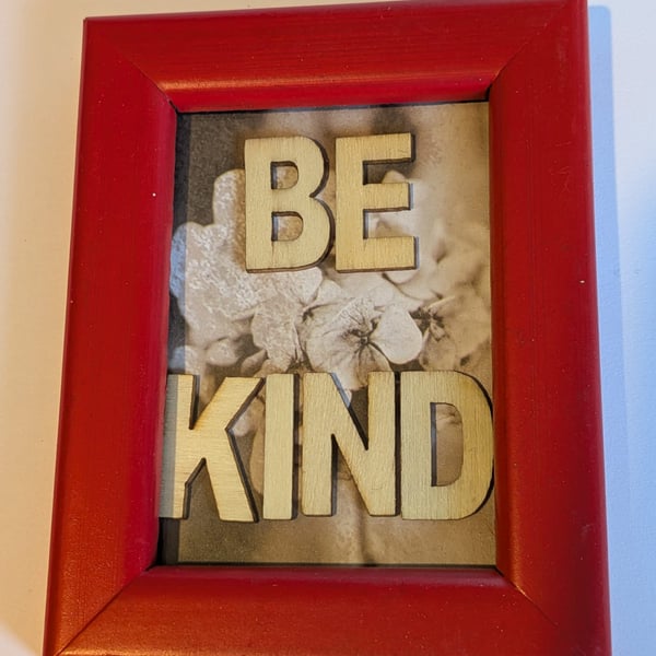Small Red Frame with Inspirational Quote