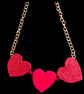 Handmade felt red heart necklace  - Image 5