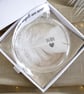 Nan Memorial Round Feather Bauble, In Memory of Nan, Round Glass Christmas Ornam - Image 2