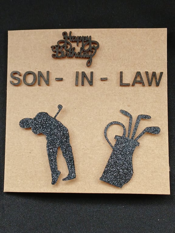 Handmade, son-in-law birthday card 