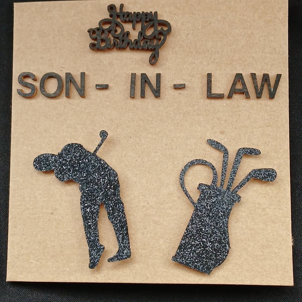 Handmade, son-in-law birthday card 