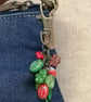 Red and green ladybird bag charm - Image 2