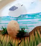 Handmade Seagull Fridge Magnet, Mini Sea Glass Watercolour Sustainable Art - Image 4