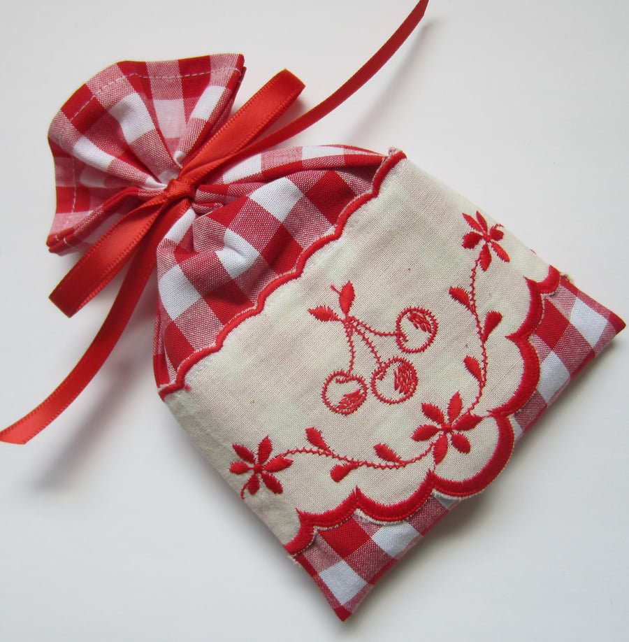 Red Cherry Lavender Drawer Sachet