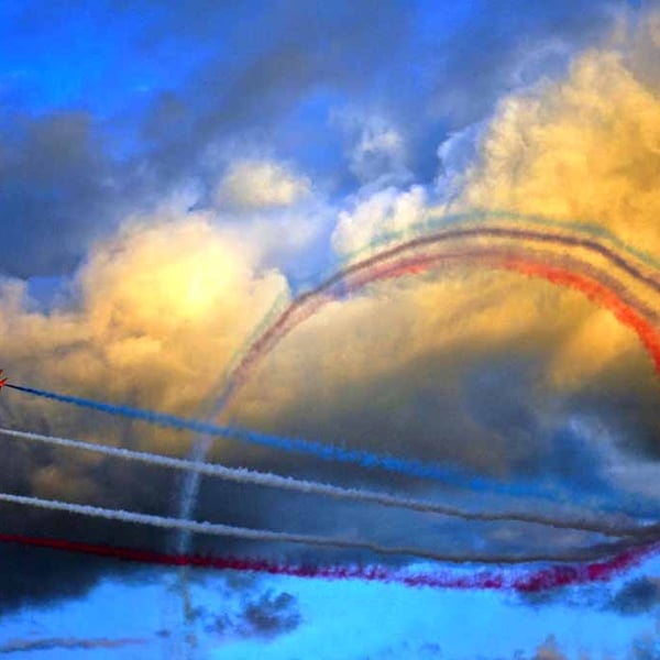 Red Arrows Display Team In Formation UK Photograph Print