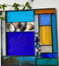 Large Stained Glass Etched Turtle Panel - Image 1