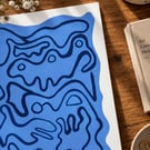 Abstract Postcard Art Painting Puddle