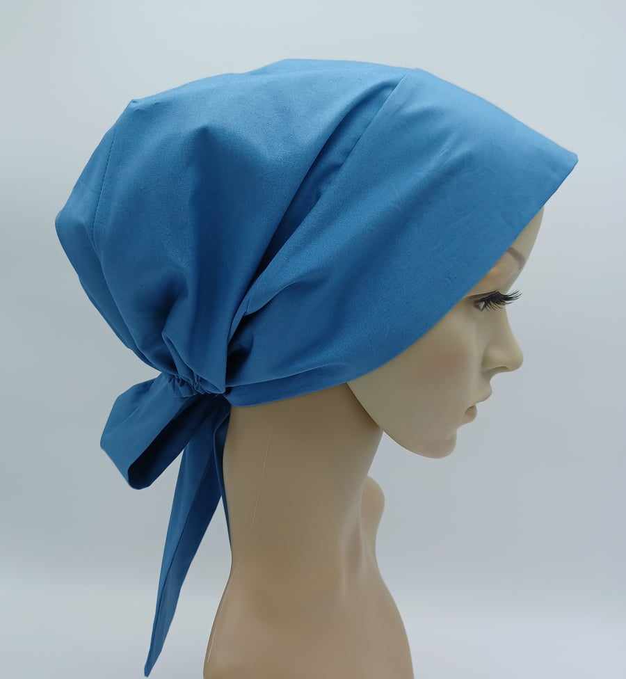 Nurse hair cover, lined cotton head wear for women, surgical scrub cap