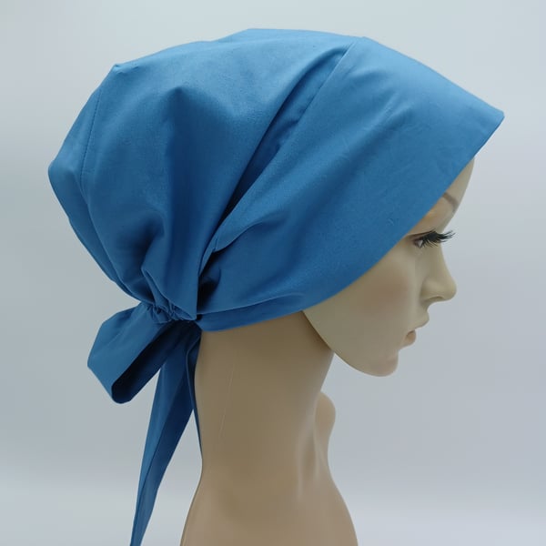 Nurse hair cover, lined cotton head wear for women, surgical scrub cap