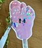 Holographic Pink Foot Ice Cream - Cute Retro Lolly Vinyl Sticker - Image 5