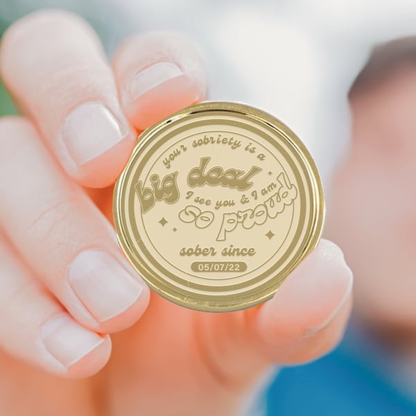 So Proud Sobriety Coin - Y2K: Custom Sobriety Token, Sober Milestone