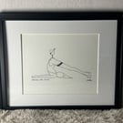 A4 original artwork - one of a kind - Nude - Drinks are on me - funny
